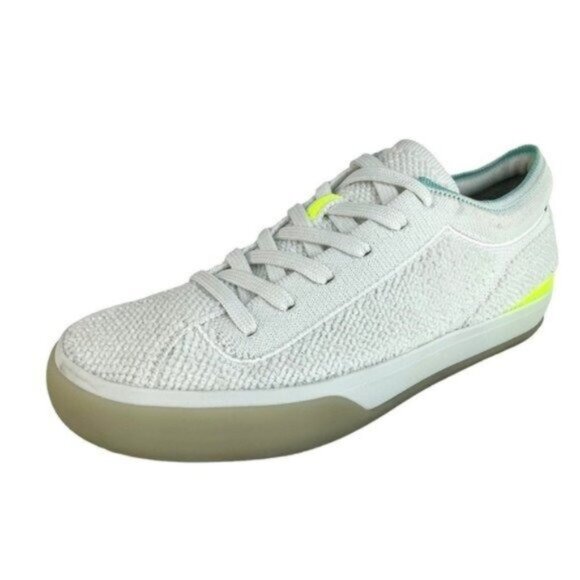 Rothys White Terry Sneakers Neon Accents